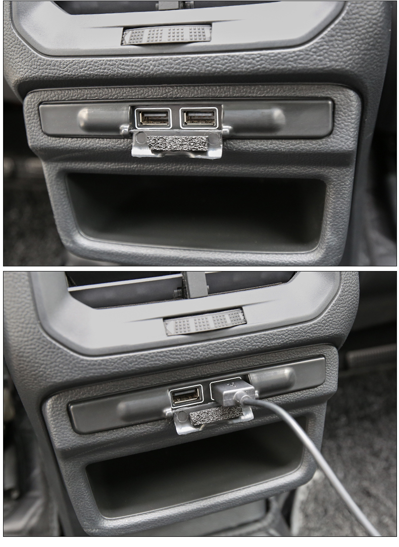 Dành riêng cho Volkswagen Tour Yue USB bảo vệ nội thất phía sau cổng sạc phụ kiện dán phụ kiện Tu Yue Auto Phụ kiện - Ô tô nội thất Accesseries trang trí ô tô