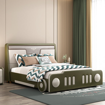 Zhongge Children Children 1 2m Fashion Creative Cartoon Bed Leather Soft Bag Teenage Kids Single Car Bed