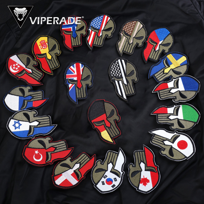 VIPERADE VIPER Helmet Punisher Flag Velcro Army Fan Morale Chapter Personality embroidery bag sticker