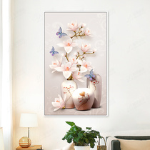 Magnolia Flower Diamond painting full diamond New 2021 living room small fresh cross stitch diamond embroidered bedroom masonry painting
