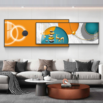 Atmospheric living room decorative painting Crystal porcelain painting sofa background wall painting double layer superposition modern simple abstract