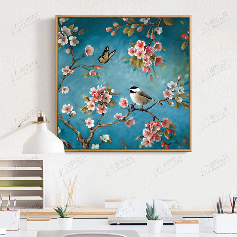 Full embroidered cross embroidered small piece simple bedroom flower series own embroidered 2021 new line embroidered fresh manual living room