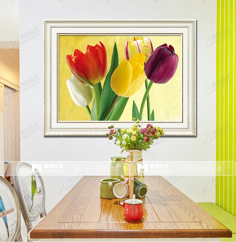 Một khâu phòng ngủ nhỏ hoa tươi đơn giản loạt thêu 5d kim cương dán sơn phòng khách nhà hàng tối giản hiện đại - Công cụ & phụ kiện Cross-stitch kéo cắt chỉ