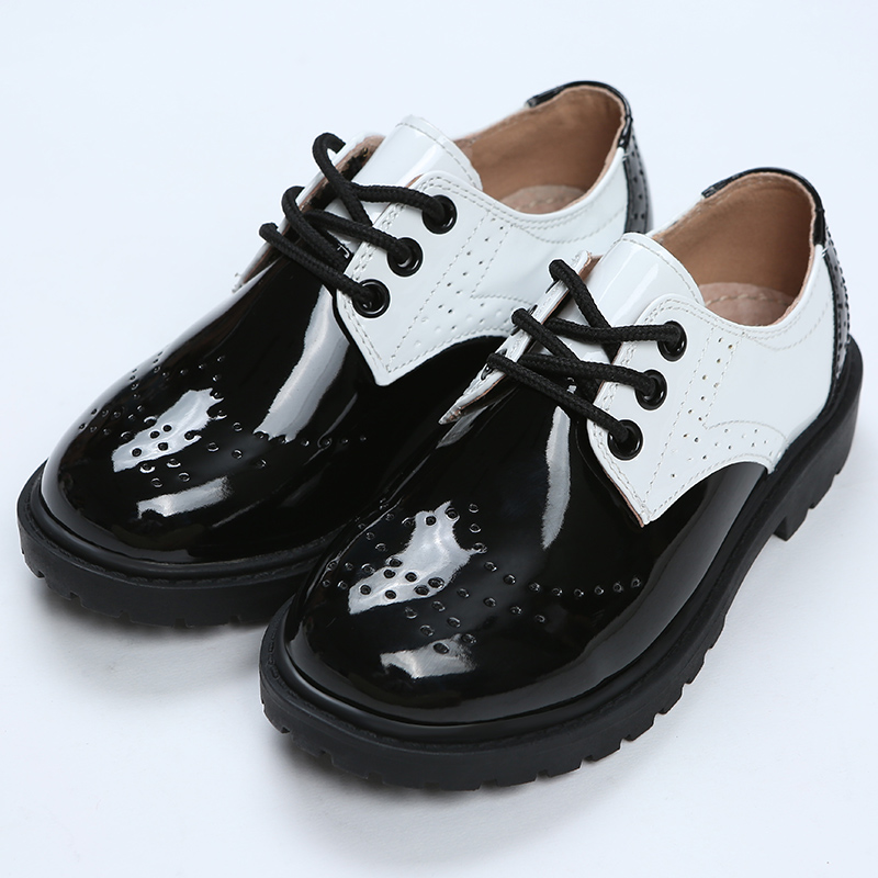 Children's casual leather shoes in the big children's catwalk performance shoes male baby British style shoes fashion small leather shoes spring and autumn