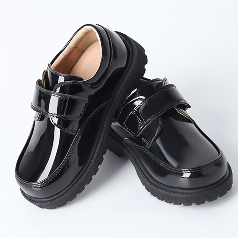 Children's leather shoes men's black British style small leather shoes leather boy children's shoes baby leather soft bottom suit performance shoes