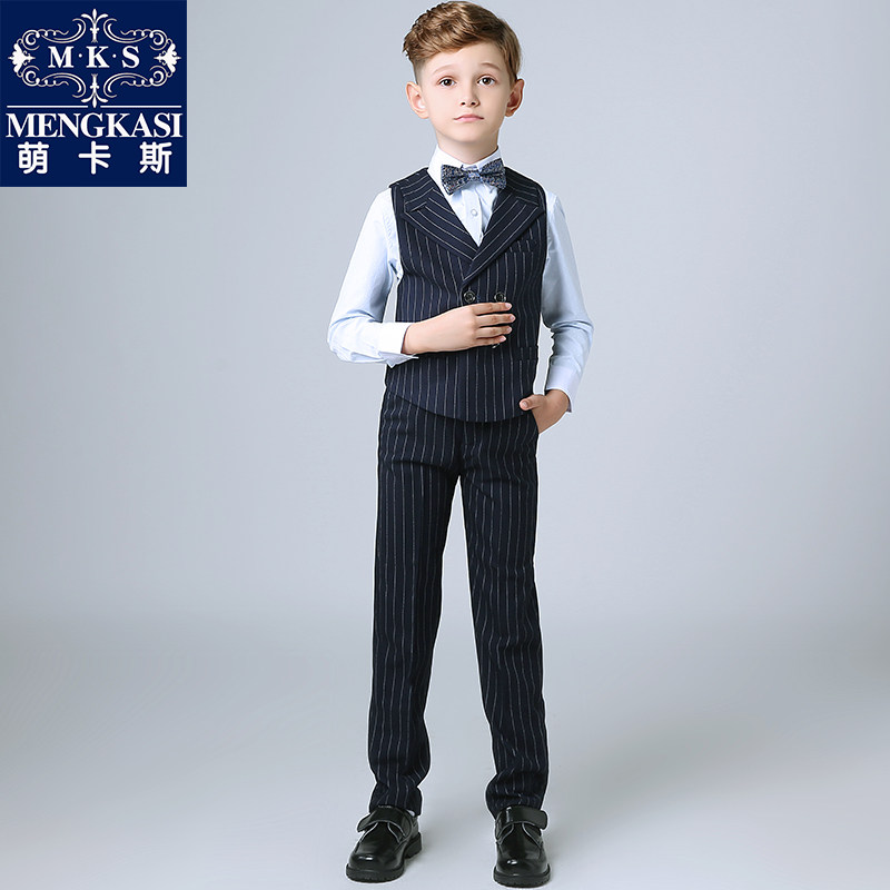 Boys dress vest suit children model catwalk piano costume spring boy