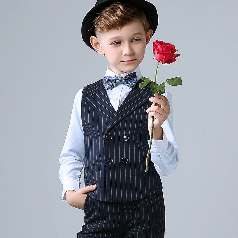 Boys dress vest suit children model catwalk piano costume spring boy