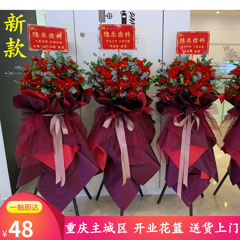 Chongqing flower opening flower basket On the south bank of the river, Yuzhong Yangjiaping Lijiatuo and the same city flower blue express delivery to the door