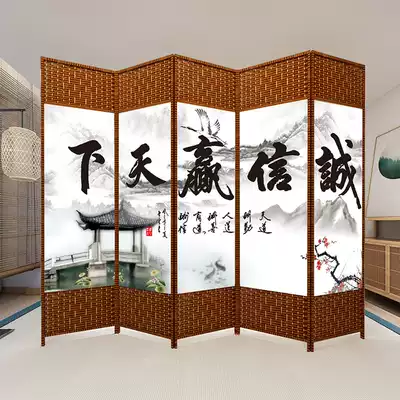 Maishe Chinese screen partition Living room folding mobile decorative wall Simple modern room Bedroom entrance folding screen easy
