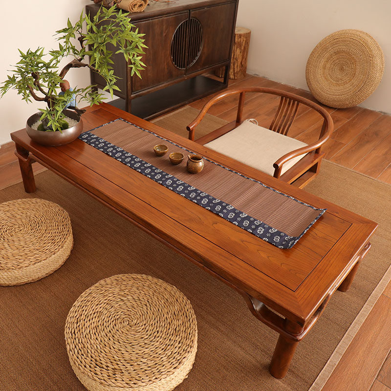 New Chinese Tatami Tea Table Solid Wood Kang Table Now Simple Day Style Balcony Short Table Tea Ceremony Meditation Floating Window Tea Table