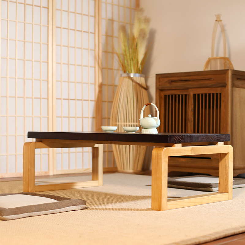 Tatami Tea Table Small Table Day Style Tea Table Short Table Meditation Dwarf Table Small Kang Table Balcony Modern Minima Solid Wood