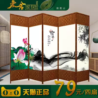 Chinese screen partition Living room folding mobile bedroom blocking home entrance wall Simple modern office folding screen