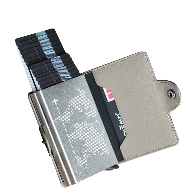 Đan Mạch Vanlemn chủ thẻ khiên ví NFC ví chống trộm bàn chải RFID chống khử từ thẻ chủ thẻ dung lượng lớn - Chủ thẻ