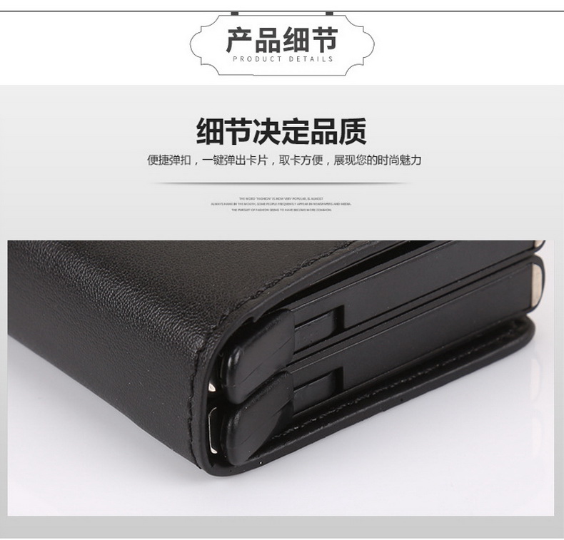 Đan Mạch Vanlemn chủ thẻ khiên ví NFC ví chống trộm bàn chải RFID chống khử từ thẻ chủ thẻ dung lượng lớn - Chủ thẻ ví gucci nam