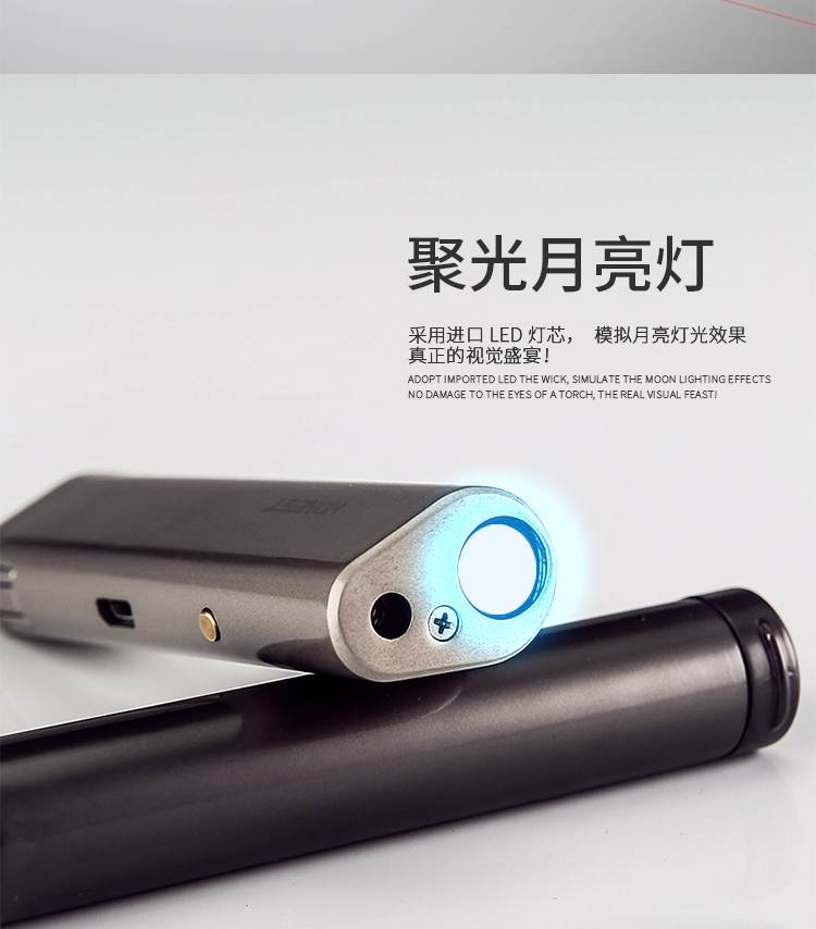 Baicheng dây vonfram chính hãng nhẹ hơn sạc USB với đèn LED kim loại đa chức năng bật lửa điện tử để phát triển chữ bật lửa khò xịn