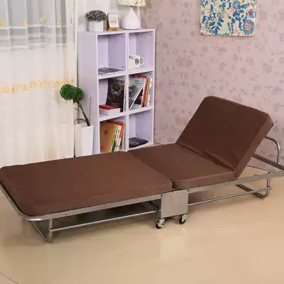 Bo Si Rui folding bed lunch bed wooden bed flannel sponge bed white collar office afternoon bed