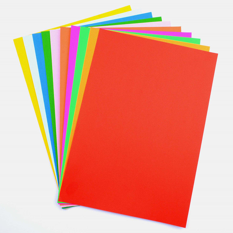 Embossed paper colour stickers adhesive kindergarten handmade DIY material A4 fluorescent paper embossing machine common color photocopy paper