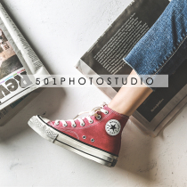 Wenzhou 501 photography Mens and womens shoes shooting Retro tide photo canvas shoes sneakers casual blockbuster scene