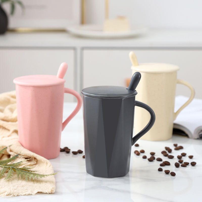Nordic household glass ceramic mark BeiBei children male picking cups of coffee cup high - capacity contracted move trend