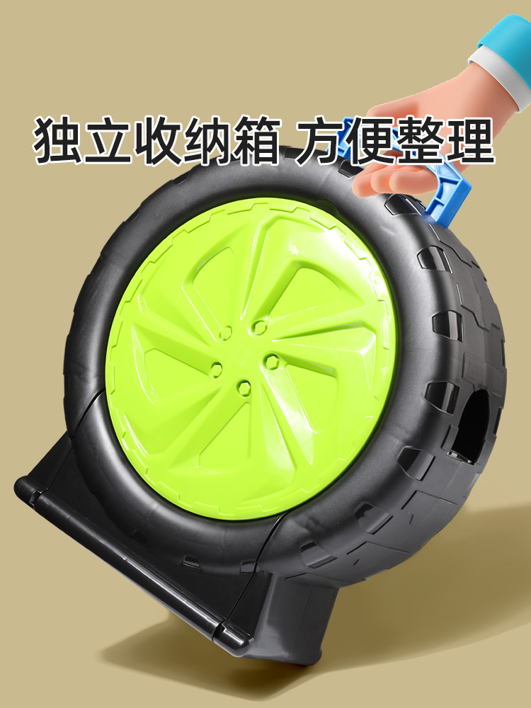 Tire Parking Lot Toy City Car Slide Track Car for 3-4 Year Old Boys Children's Track Sliding Toy Car