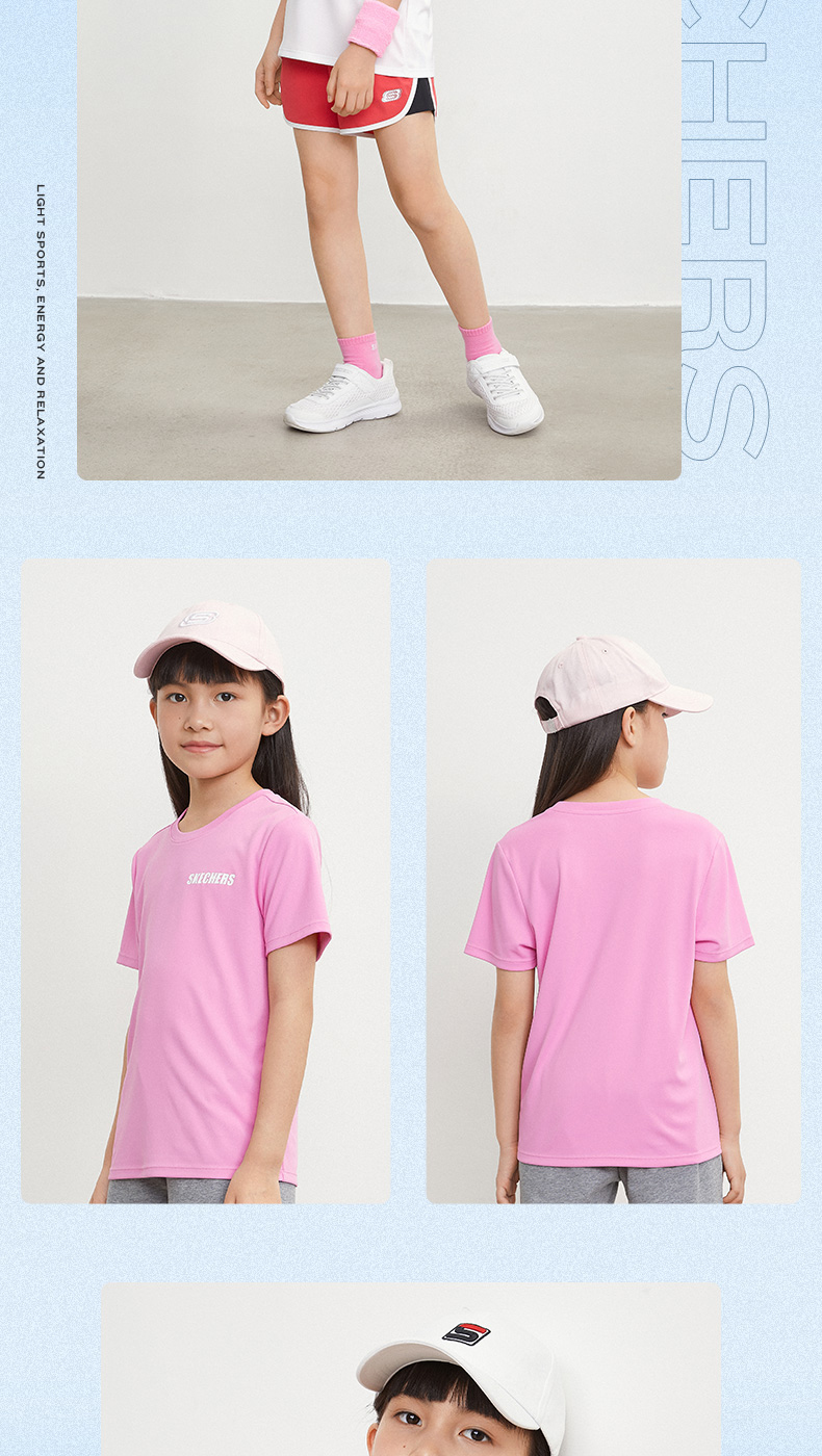 Skechers斯凯奇 儿童 速干T恤 图11
