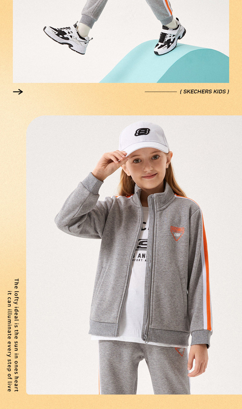 斯凯奇 童装 加绒加厚 运动服套装 图11