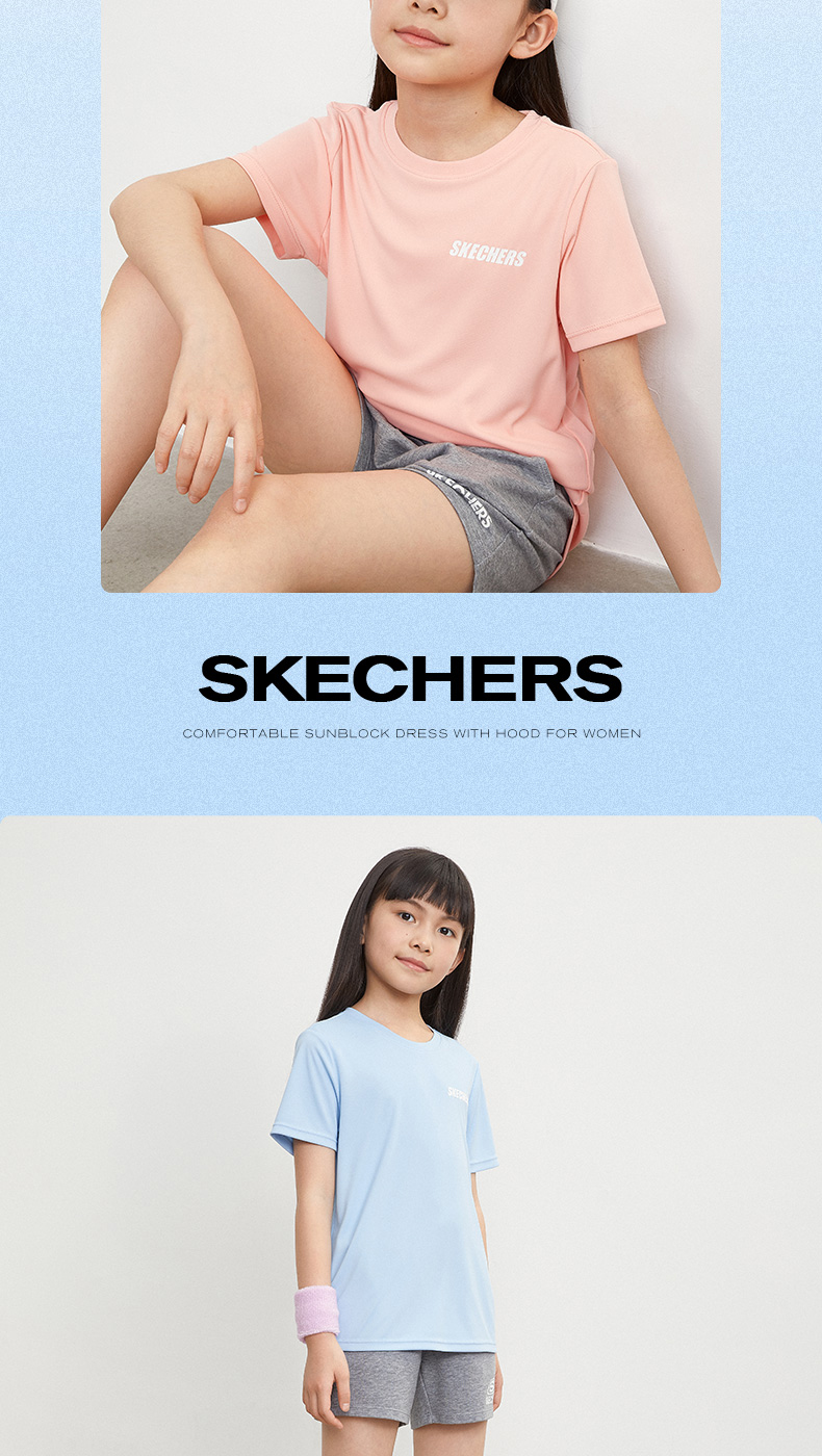 Skechers斯凯奇 儿童 速干T恤 图12