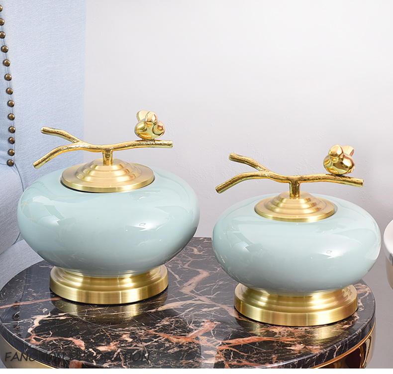 New Chinese style ceramic decoration light key-2 luxury furnishing articles sitting room book the reservation creative household act the role ofing is tasted the vase