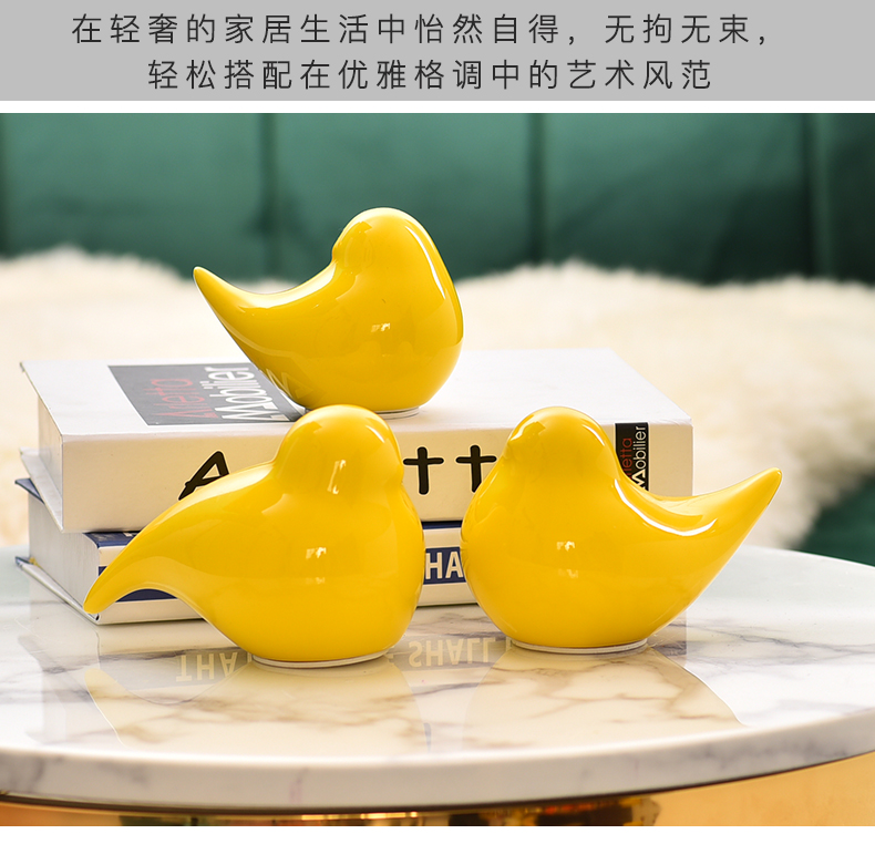 Ceramic, lovely bird decorations TV ark, bookcase creative home sitting room supplies new Chinese style western - style small place