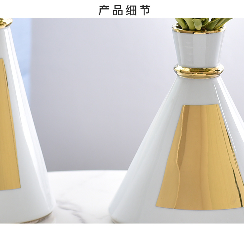 Light key-2 luxury ceramic vase floral wine TV ark, furnishing articles contracted sitting room creative fashion decoration H1011 shelf
