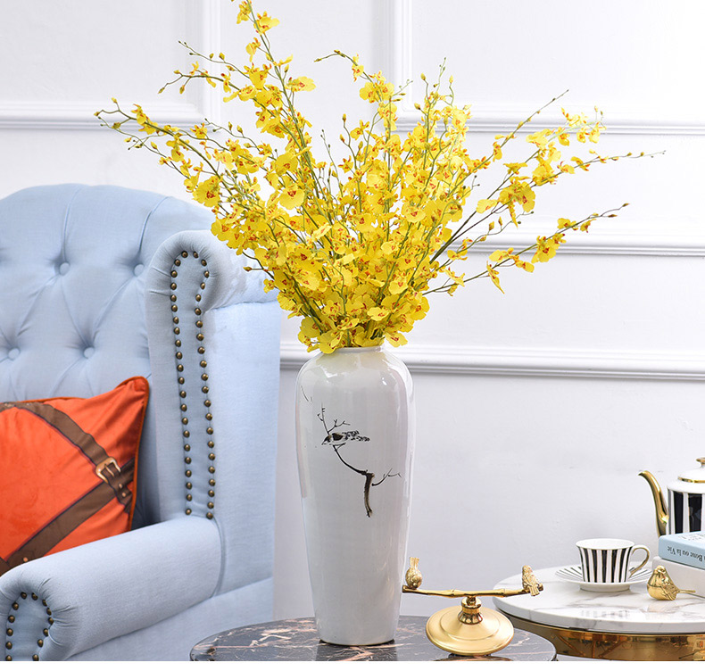 New Chinese style light key-2 luxury furnishing articles ceramic vases, flower arranging New Chinese style household living room TV cabinet soft adornment porch