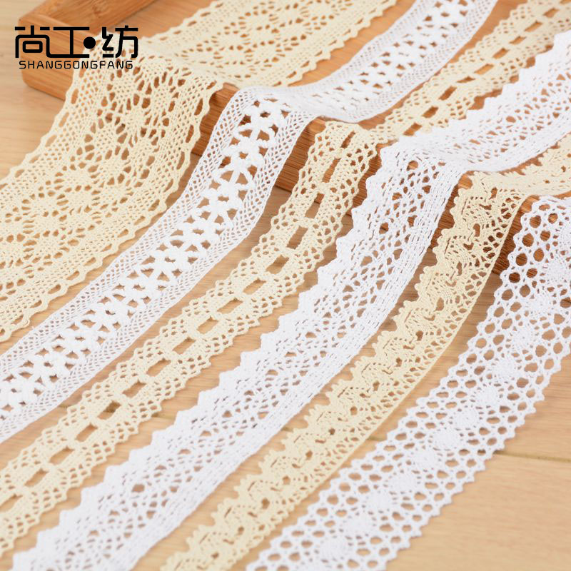 cotton thread woven lace accessories lace side kindergarten DIY handmade material clothes table cloth sofa window fabric material