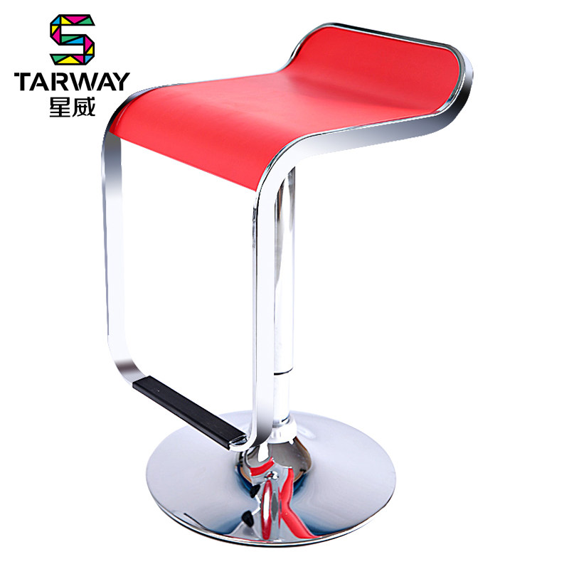 Starway bar chair Metal rotatable lifting bar chair Leather pad Bar chair seat Front desk high chair square stool