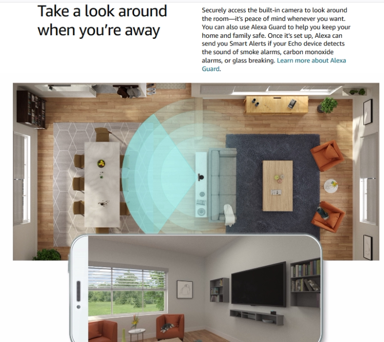 IP-камера 美国 all-new echo show 10 第三代 智能显示屏摄像头.