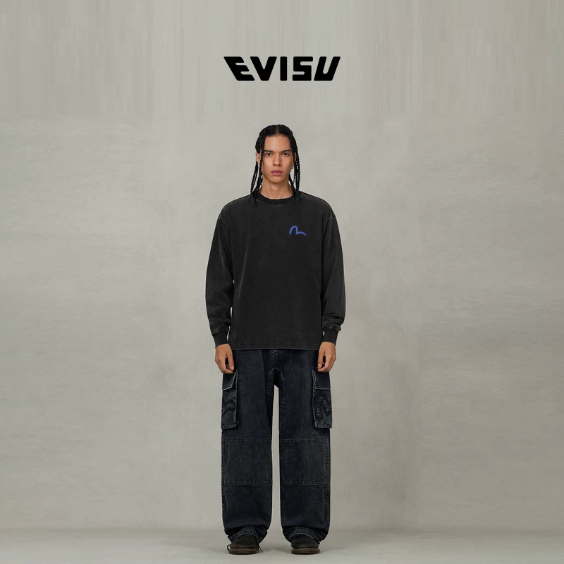 EVISU Бог fortuna мужская футболка с рисунком чайка и американский танец 2EAEJM5TL6030RXCT