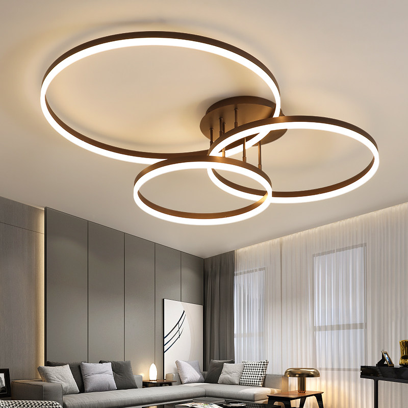 Living room lamp 2022 new minimal modern atmospheric household LED ceiling lamp creative Nordic lamp bedroom lamp