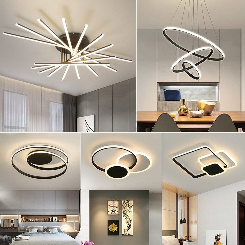 Living room lights Simple modern atmosphere Household LED ceiling lights Bedroom lights Creative Nordic lighting package combination