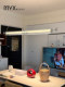 Mingyi Xuan Bauhaus Long Strip Pendant Light Minimalist Glass Industrial Style Bar Led Table Restaurant Wilderness Lamp