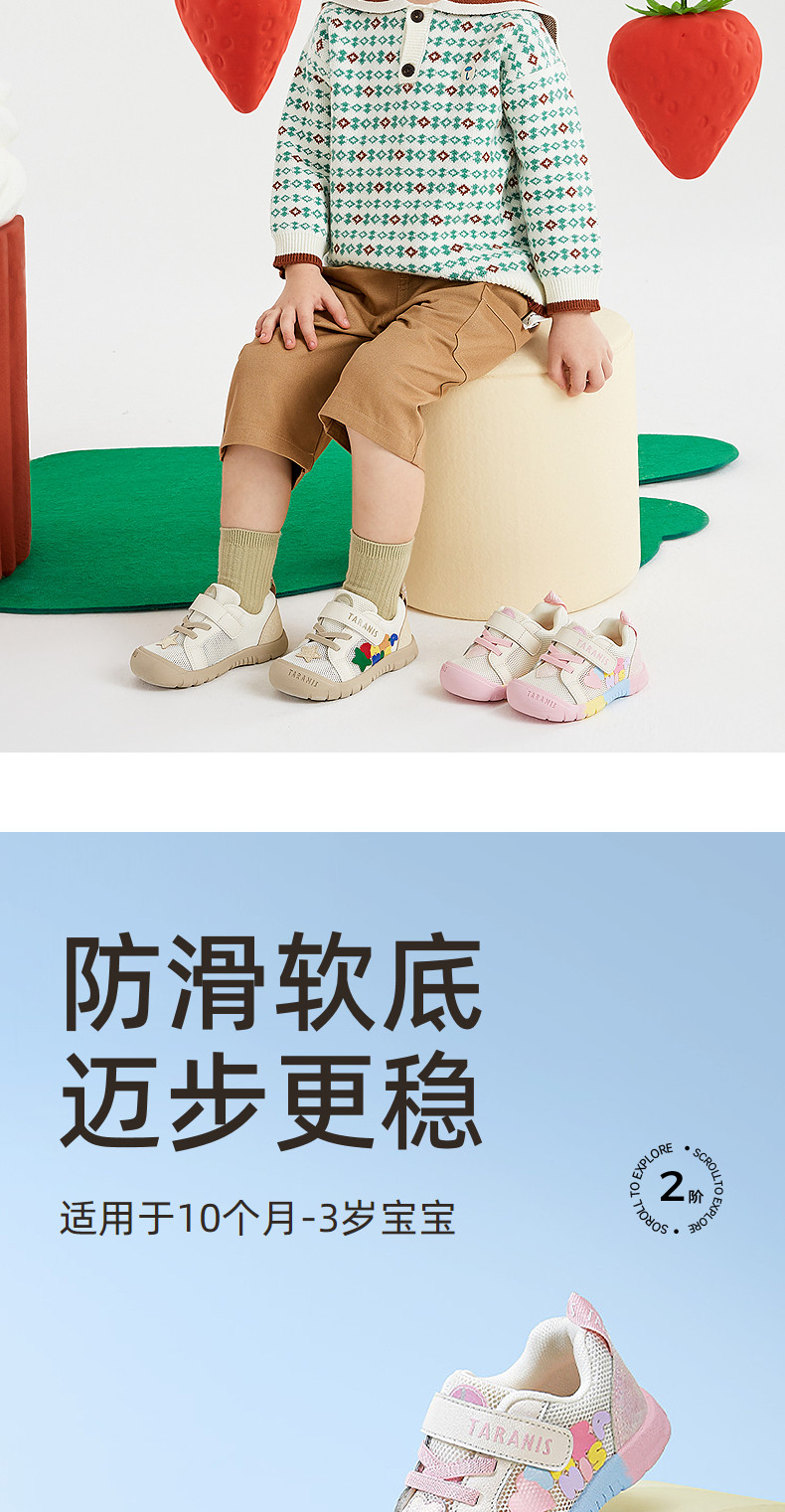 泰兰尼斯218运动学步鞋男宝宝鞋子春夏新款包头透气女童鞋机能鞋 — 2
