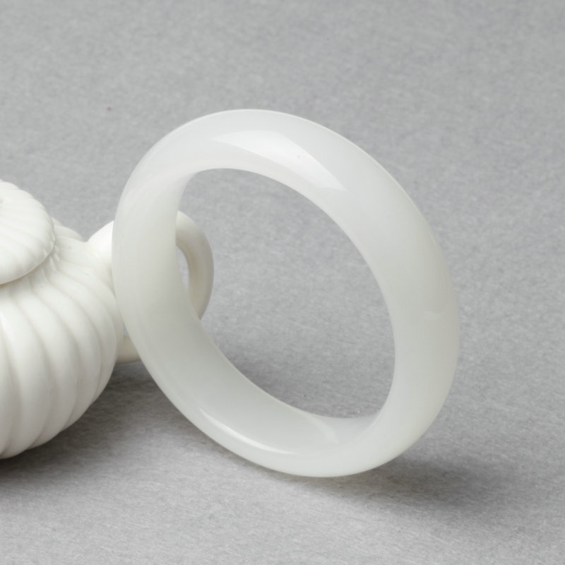 Natural sheep white jade bracelet Shaanxi blue tide bracelet female jade bracelet Blue field and white jade bracelet promotion