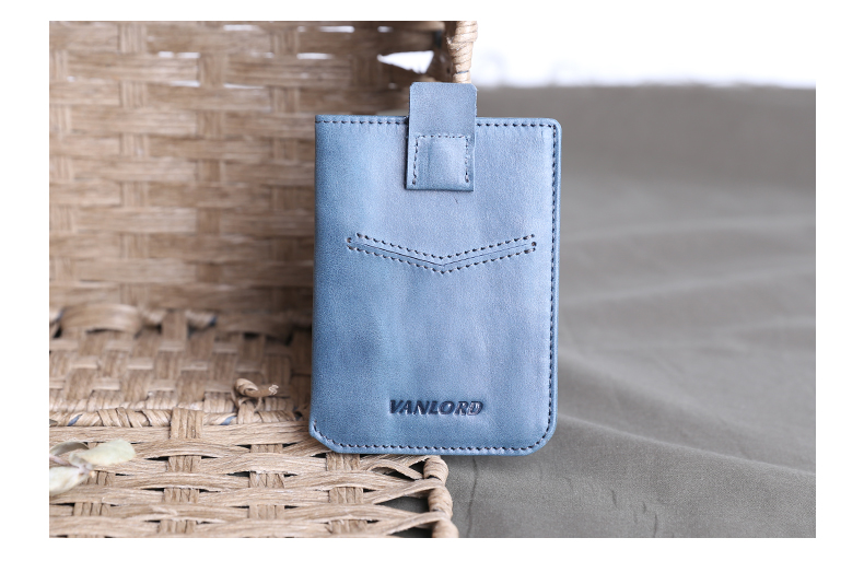 Thẻ gói bằng da nam siêu mỏng bằng lái xe bằng da một cá tính sáng tạo mini Hàn Quốc ví nhỏ dễ thương nữ - Chủ thẻ ví dài nam