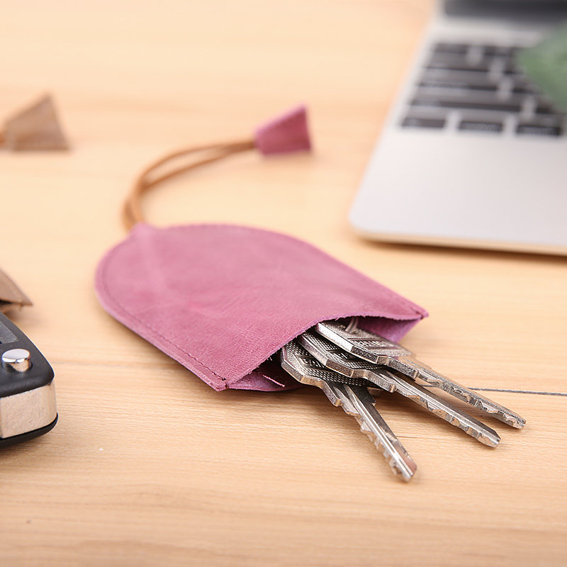 Car Key Bag Woman Genuine Leather Soft Bull Leather Pull-out Men Multifunction Mini Minima Personality Small Key Bag Cover