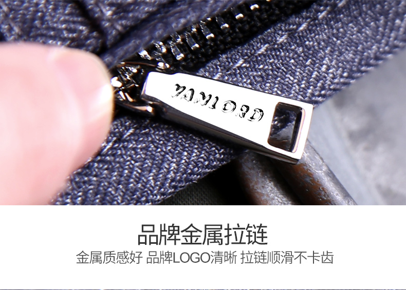 Ví nam ngắn ví denim thanh niên hai lần đa chức năng ví lớn có thể giữ vé sinh viên theo chiều dọc - Ví tiền ví vans