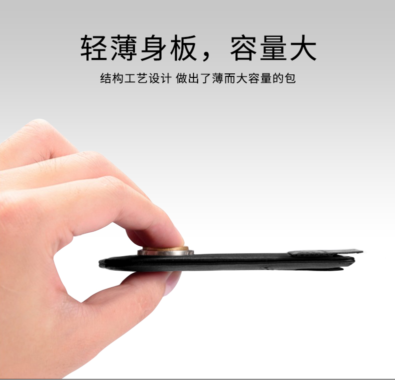 Thẻ gói bằng da nam siêu mỏng bằng lái xe bằng da một cá tính sáng tạo mini Hàn Quốc ví nhỏ dễ thương nữ - Chủ thẻ ví dài nam