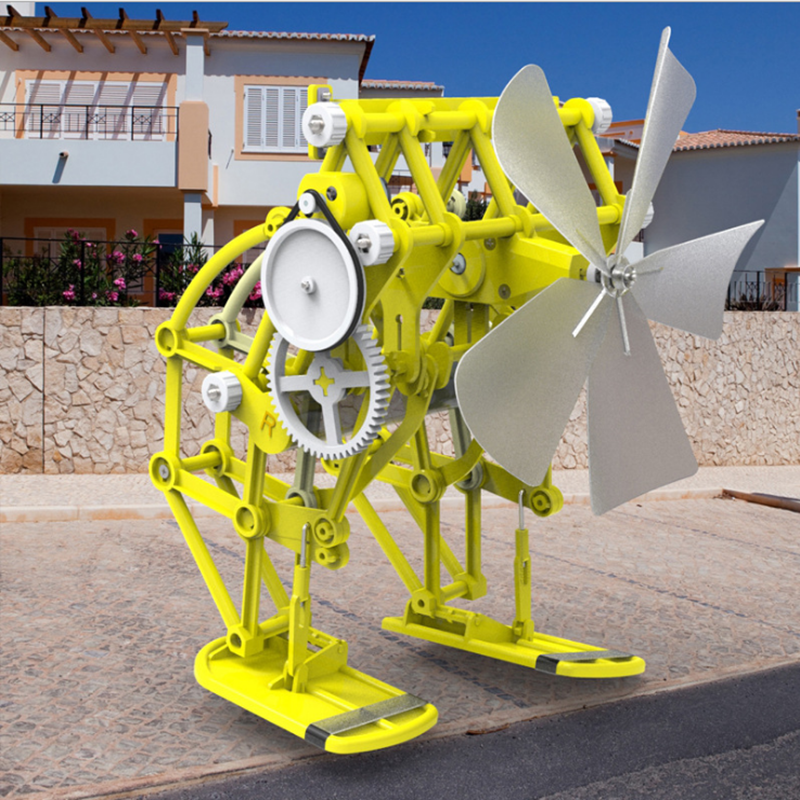 Explore kid Primary school students assemble experimental toys diy Wind bionic beast robot Children's science small production