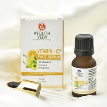 India AYOUTHVEDA Vitamin C facial essence licorice and pomegranate strong antioxidant lightens dark spots