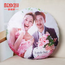 Pillow customization to map customization Round logo photo nap cushion customization creative diy birthday gift pillow