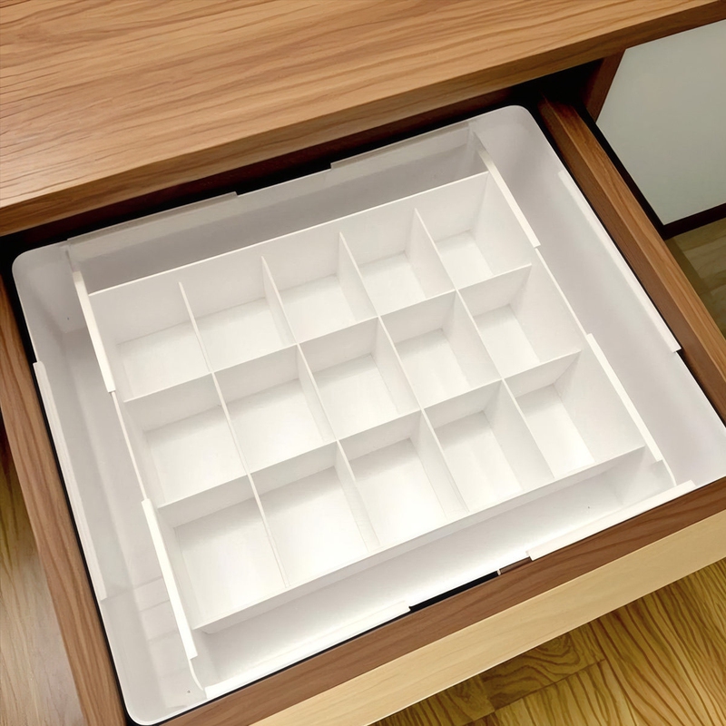 Japanese Underwear Storage Box, Extendable Compartmentalized Drawer-Style Underwear and Socks Organizer for Home Use