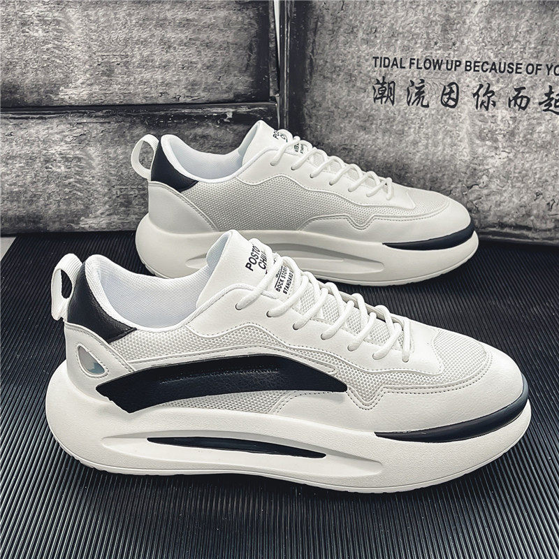 Han Edition increased daddy shoes men trend sneakers hundred breathable casual shoes thick waffle net red tide shoes