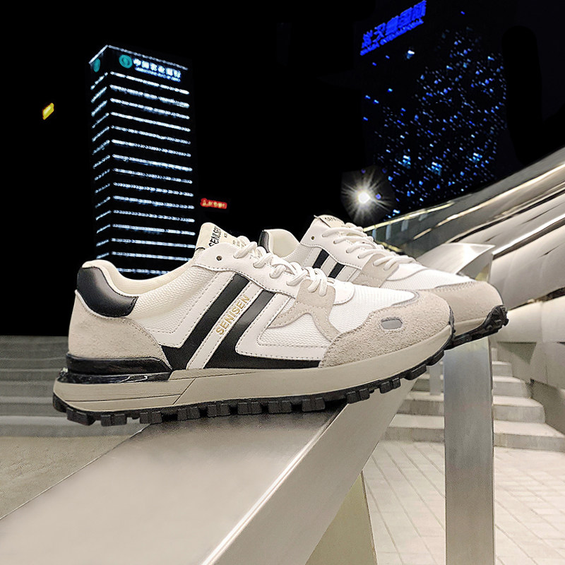 Argan Shoes Men's Summer Anti-Suede Breathable 2022 New Couple Shoes Casual 100 Lapped Thick Bottom Old Daddy Shoes and Boomers 